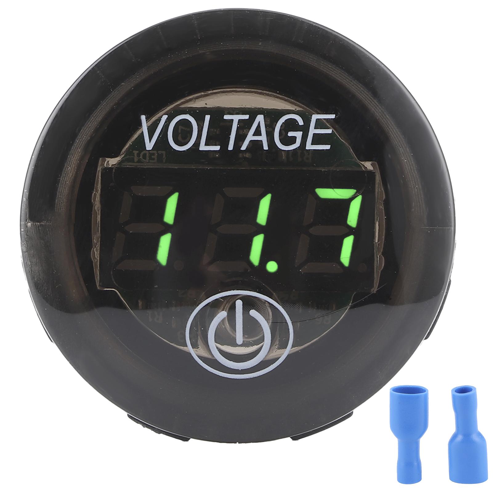 

Universal LED DC Digital Voltmeter Voltage Meter Car Battery Gauge 1224V W Touch SwitchGreen