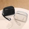 PU Leather Women's Wallet Fashion Short Coin Purse Card Holder Small Ladies Wallet Female Three Zippers Mini Clutch Purses