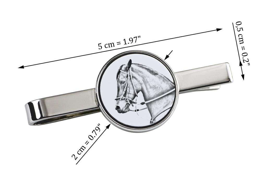 Paso Fino - tie clip with a horse, personalized tie clip, a unique gift for a man from the Art-Dog brand