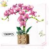 1369Pcs Orchid Flower Bouquet Series Building Block MOC 5 Colors Bonsai DIY Assembly Bricks Toy For Children Home Decor