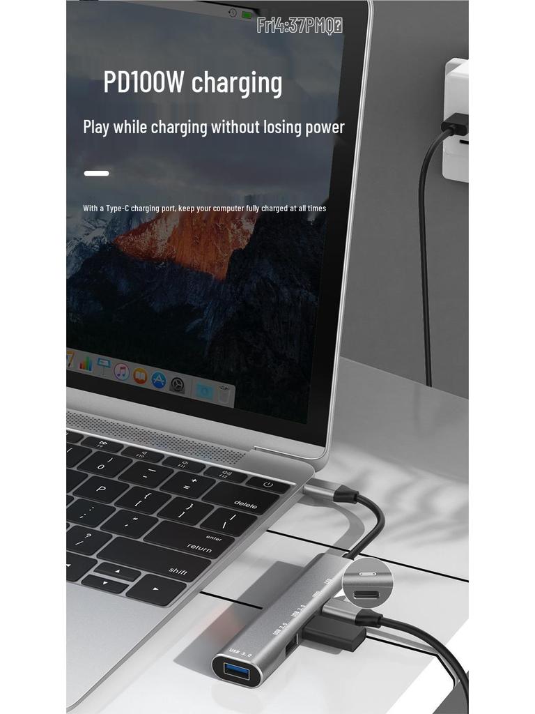USB-C Docking Station: PD Charging Hub & USB 3.0 Splitter for Phones, Tablets, Laptops