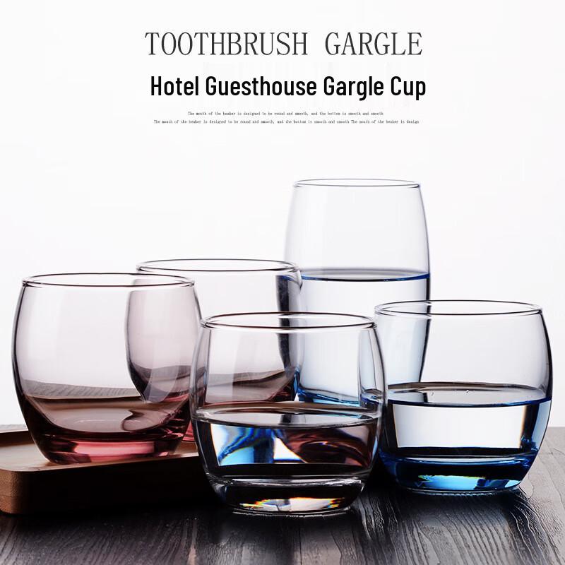 LIU Glass Mouthwash & Toothbrush Cup