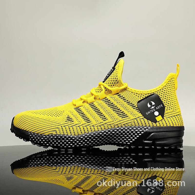 Men s Plus Size Mesh Flyknit Sports Running Shoes - Lightweight & Breathable 41