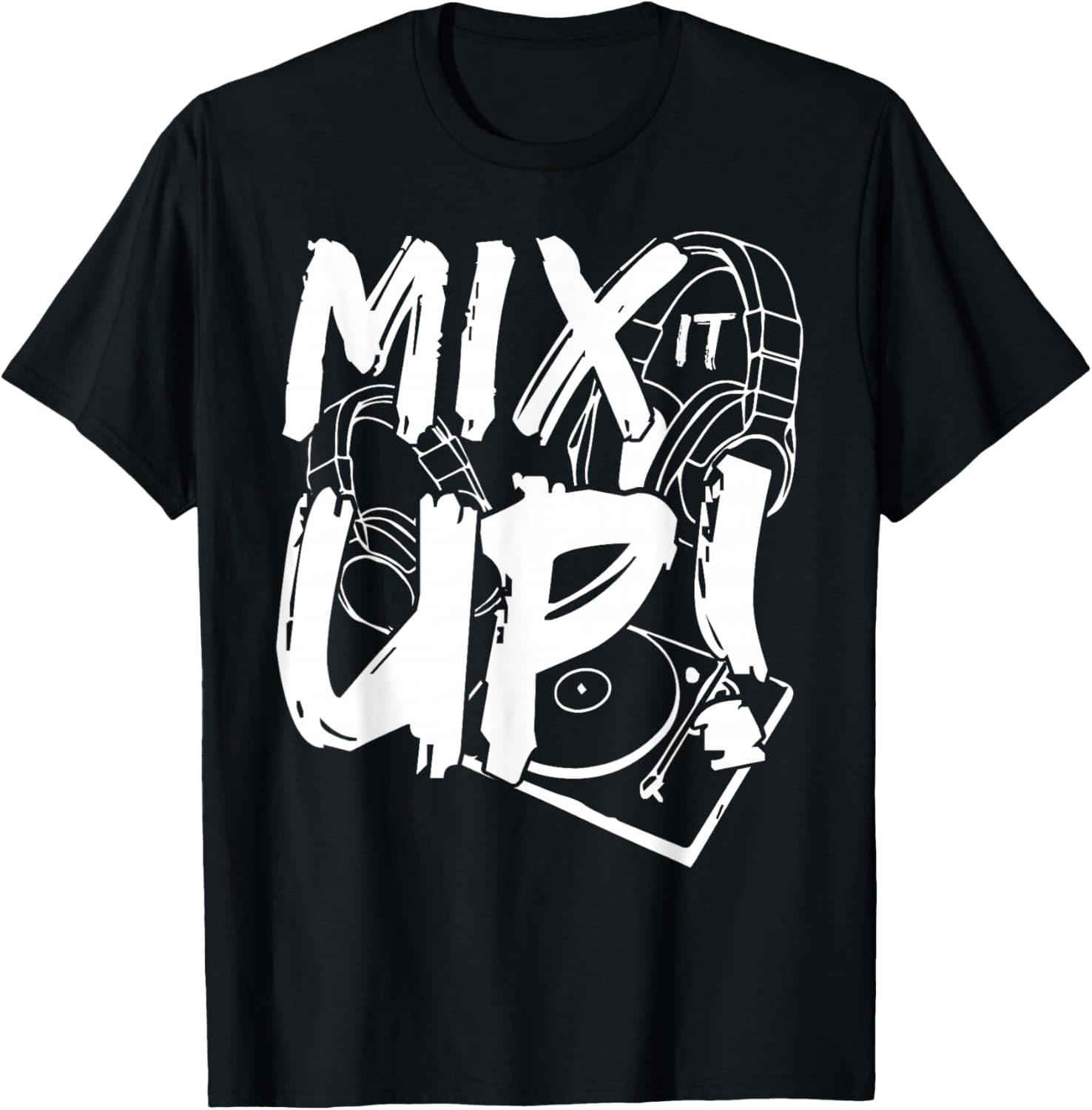 

Mix It Up DJ Turntable Headphones Graphic Tee 2026 Men Casual Cotton Short Sleeve T-Shirt Tee Shirt Pêche Mens T Shirts - Me... 5XL різнокольоровий