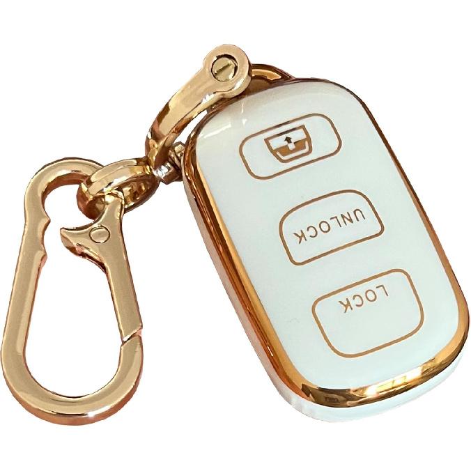 TPU for Toyota Key Fob Cover with Keychain Fit for Toyota Sequoia 2001-2008,1999-2009 4Runner Smart Key Fob Shell