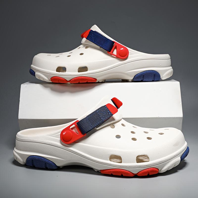 Men's Summer Outdoor Thick Sole Height-Boosting Closed Toe Breathable Non-Slip Beach Sandals