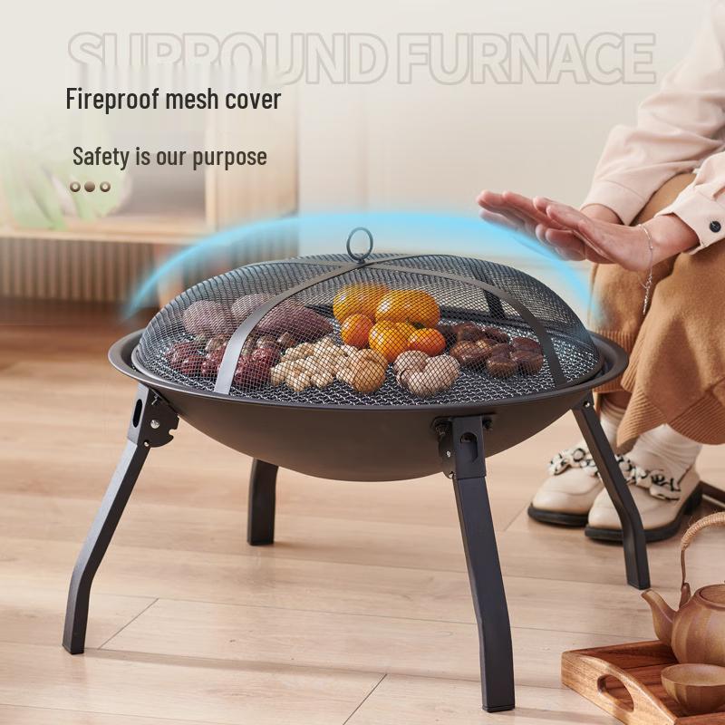 Foldable Outdoor Hotpot & BBQ Grill