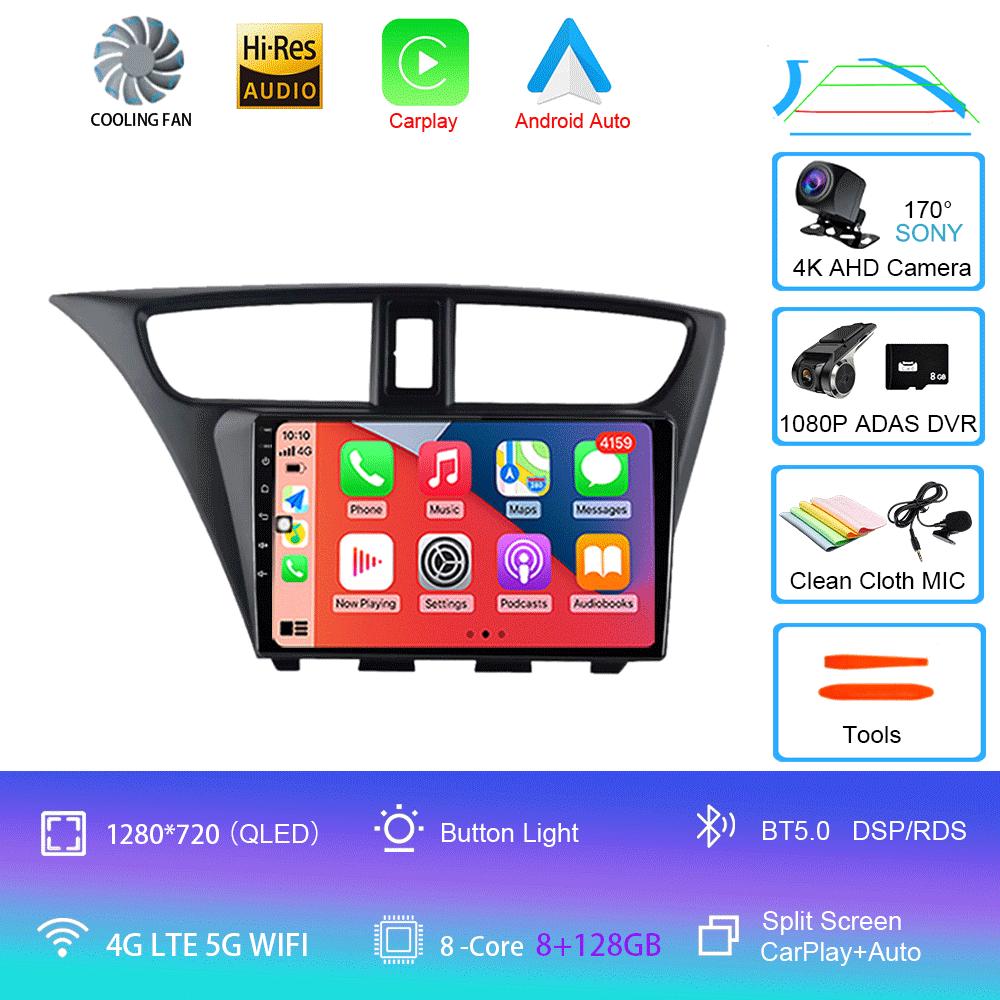 For Honda CIVIC Hatchback 2012 - 2017 Car AutoRadio Android Multimedia Video Player Navigation GPS Stereo HU No 2 Din 2din