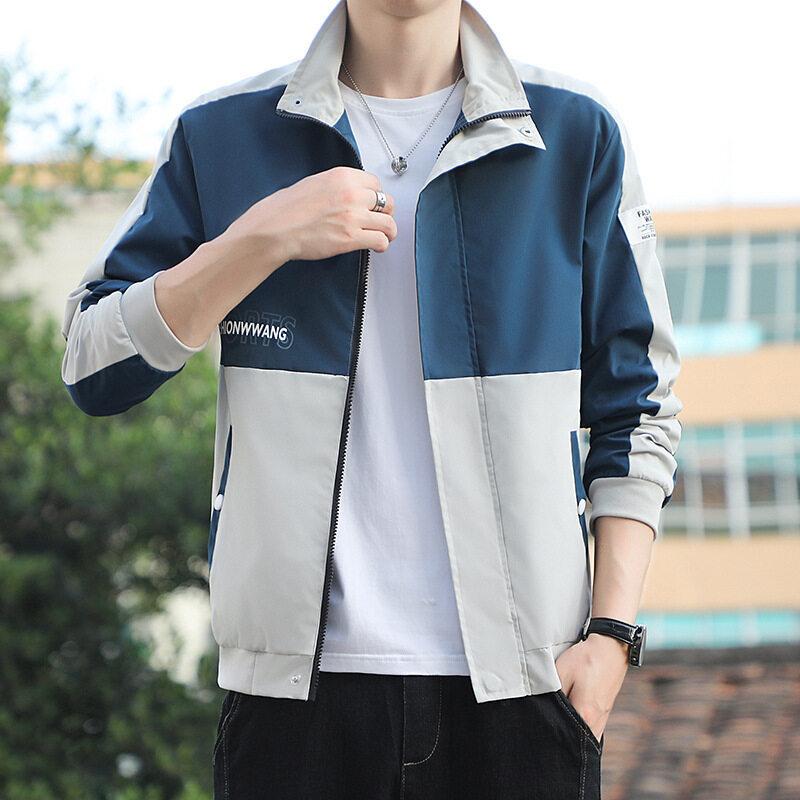 Frühlings- und Herbstmode für Herren, lässige, lockere Slim-Kragen-Jacke