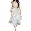 Tube top suspender dress women's summer new super fairy waist thin mesh retro temperament first love long dress