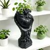 Gothic Anatomical Heart Resin Vase Unique Skull Base Perfect For Halloween Decor Dark Home Party Ornaments