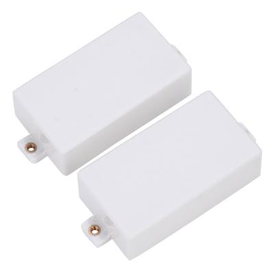 2 Adet Elektrik Gitar Humbucker Manyetik Kapakları Kapalı Gitar Yedek Parçaları (Beyaz)