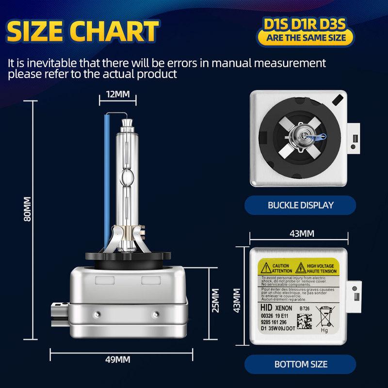 12V 35W HID Xenon Bulbs Car Headlight 20000LM D1S Auto Xenon Headlamps 6000K White For NISSAN Qashqai 2010 2011 2012 2013