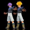 Dragon Ball GT Ultimate Warrior Styling Tranx Purple Hair Blue Hair 19cm Saiyan Standing Position Handheld Model Ornament