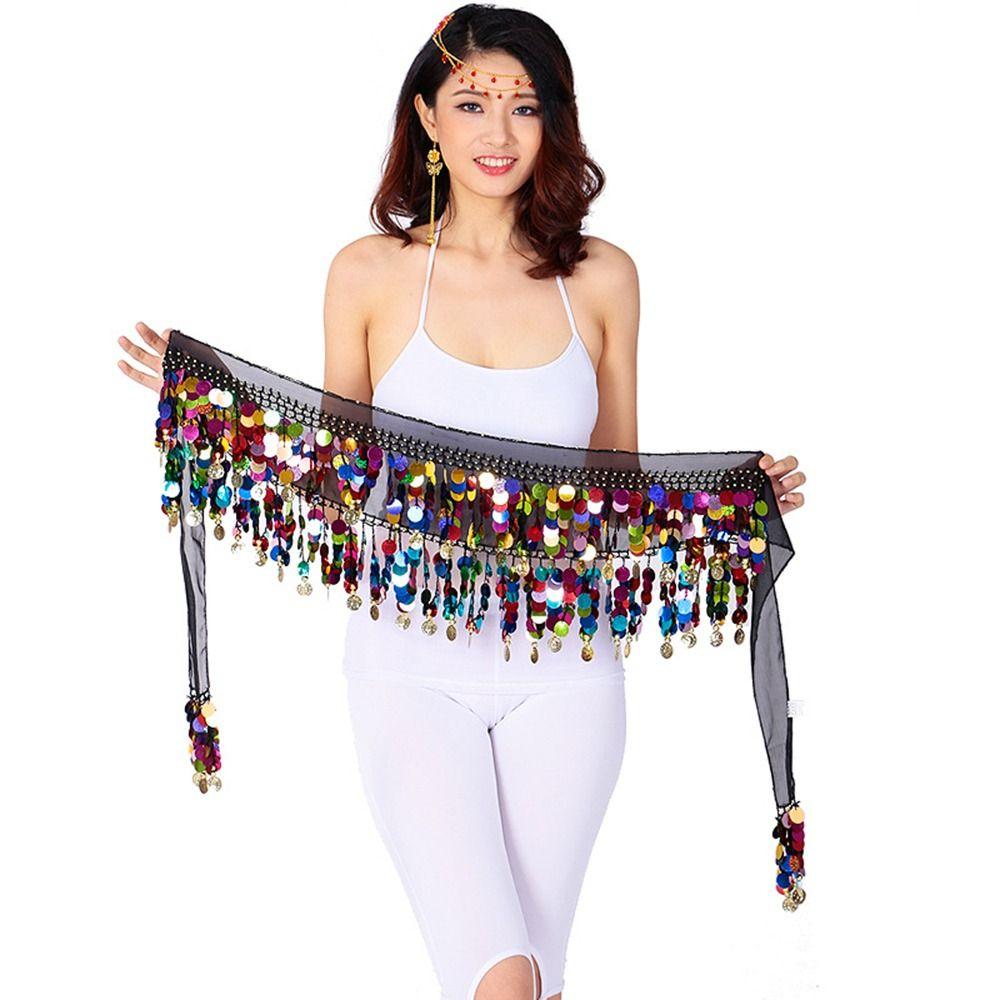 Belly Dancing Belt For Girl Sequins For Women Chain Belly Dance Belt Hip Scarf Belly Dance Costumes