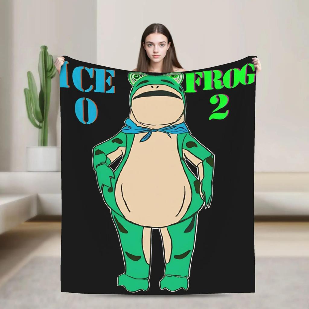 Soft Flannel Blanket for Bed Couch Sofa  Portland Frog Protest Print Travel Throw Blanket Bedspread Cover