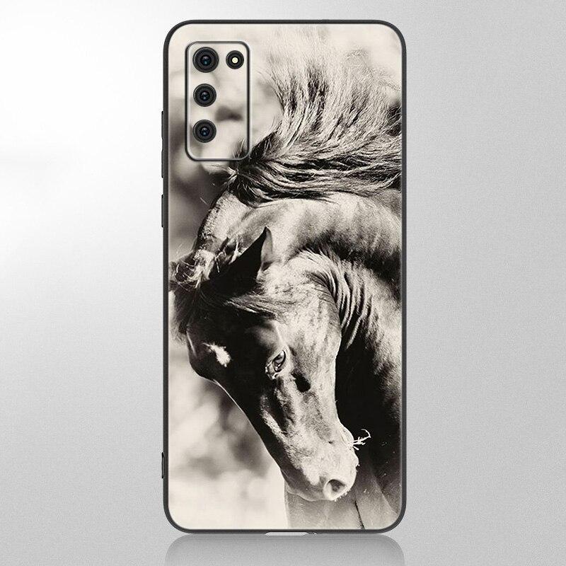 

Чехол для телефона «Лошади бегут» для Samsung Galaxy A12 A02S A22 A32 A52 A72 A71 A51 A41 A31 A21 A11 A50 A70 A10S A20S, черный мягкий чехол Samsung A71