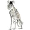 Dog Skeleton Statue Halloween Dog Bones Skull Scary Sitting Dog Skeleton Statue Spooky Skeleton Animals Decor for Home Gathering