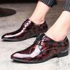 Casual and Fashionable UK Plus Size Men Shoes Amazon Foreign Trade Shoes Shiny Casual Leather Shoes Lace Up Shoes