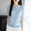 Leichte Strickjacke für Damen aus 50 % Wolle und 50 % Maulbeerseide – vielseitige Strickware für 4 Jahreszeiten für ganzjährigen Komfort und Stil