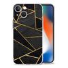 Black Gold marble tropic Luxury Transparent Phone Case For iPhone 15 14 13 12 11 Pro Max XS X XR SE 7 8 Plus Shockproof Cover