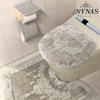 Senko NYNAS Shanti 2 Toilet Lid with Adhesive Silver Gray with Elegant 36386 Cover, Multi-Type Sheet, Rhinestones, Design,