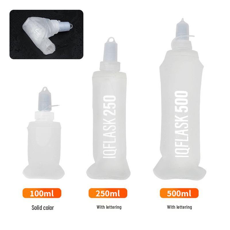 Foldable TPU Soft Water Bottle for Sports Camping Running Hiking Biking, 350ml/500ml Portable Collapsible Water Container
