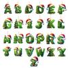 26 Letter Ornaments Christmas Tree Decorations 2D Acrylic Green Xmas Tree Initials Ornament