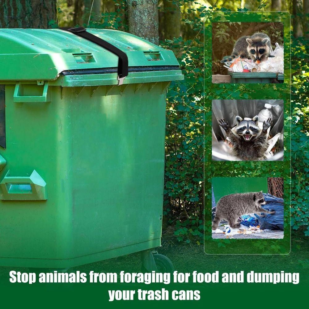 Metal Claws Trash Can Locks Adjustable Outdoor Trash Locks Bin Lid Locks Patio Garbage Bins