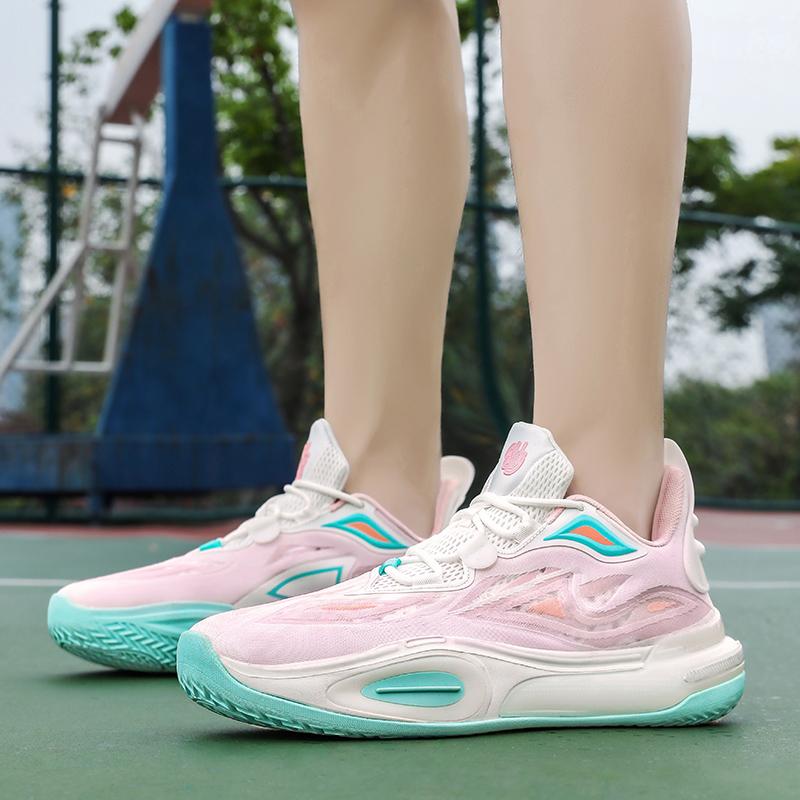 Actual combat basketball shoes men's breathable low-top cushioned wear sports shoes student rebound training running shoes