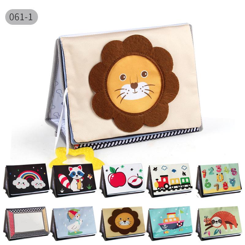 Source 21 0-3 Year Old Baby Cloth Book Animal Tail Cloth Book Early Education Fun Mirror Desk Calendar Cloth Book Toy