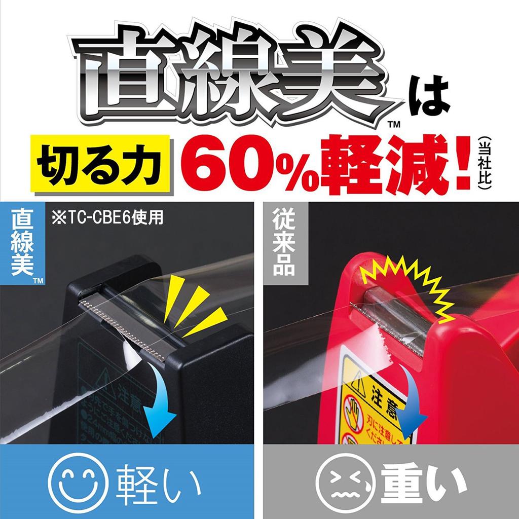 Nichiban Tape Straight Small Roll White Cutter, Cut, Type, TC-CBK5,