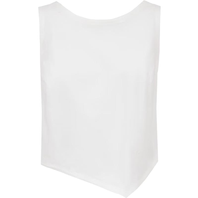 ONLY Asymmetric Cropped Sleeveless Chiffon Blouse L