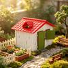Miniature Tree House Ornament Plastic Tabletop Display Piece for Landscape Dioramas Shelf Styling and Scene Decors