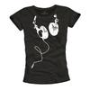 Musik T-Shirt Damen Oberteil Kopfhörer Hip Hop Rap T-Shirt schwarz - Lustige Geschenke für sie S/M/L