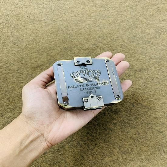 Kelvin Hughes 1917 Brunton Compass Solid Brass Compass Marine Mirror Compass Nautical Ship Vintage Compass