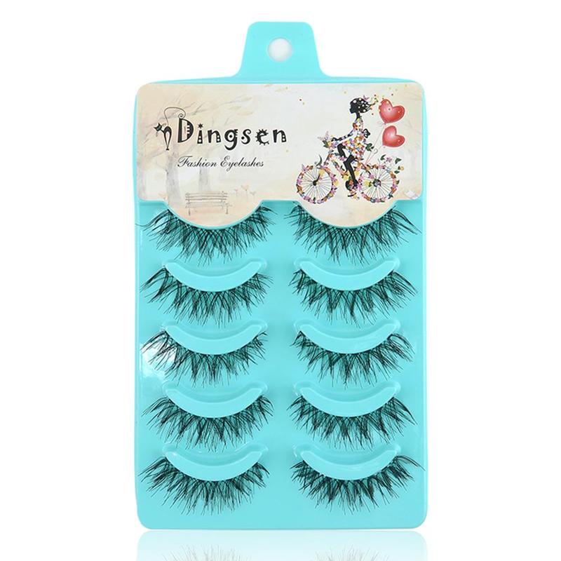 

Manga Lashes 5Pairs Natural Lashes False Eyelashes Lashes Strip Makeup Lashes Full Anime Lashes Devil Little Eyelashes Band Q1E8