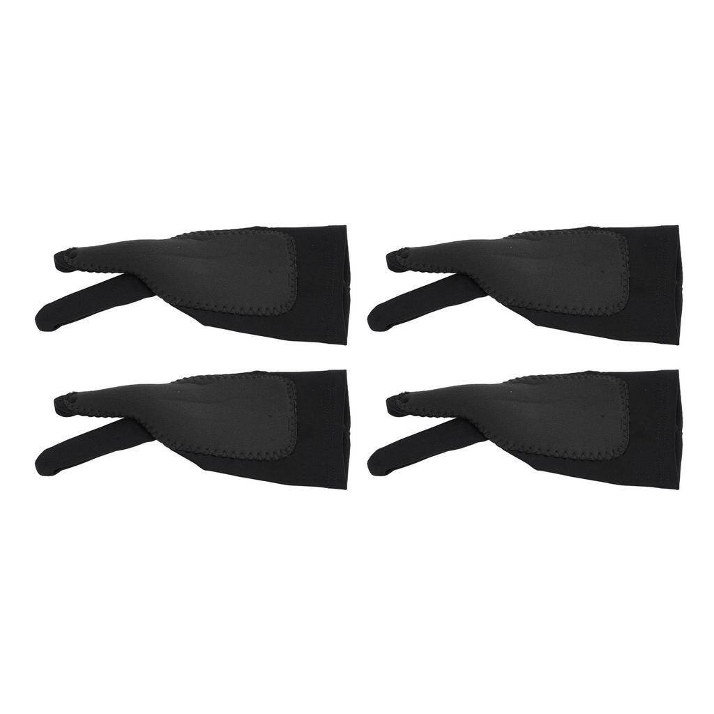 4 Pack Artist Drawing Glove Right Left Hand 3 Layer Two Finger Smooth Elasticity Breathable Digital Art Graphic Tablet