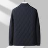 Men's 2023 Quilted Diamond Pattern Silk-Cotton Jacket - Lightweight Autumn Winter Shirt Style