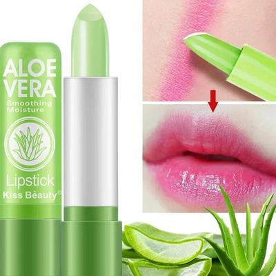 Aloe Vera Lipstick Color Changing Lip Balm Moisturizing Waterproof Anti-dry Cracking Temperature Change Lipstick