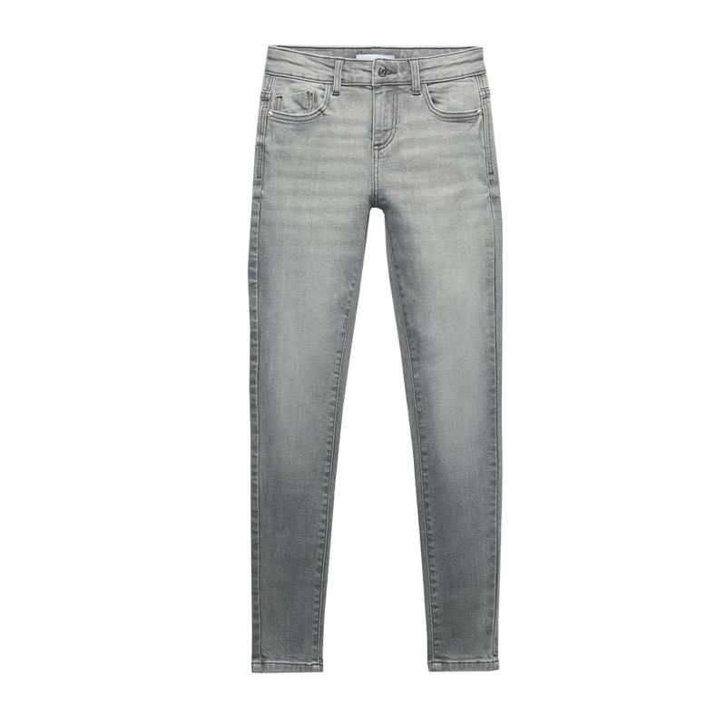 Za New Fall Women's Clothing Commute Leisure Base Skinny Pants Mid-Waist Elastic Tight Denim 0108221