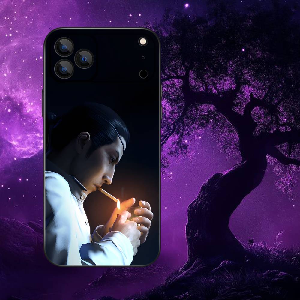 Game Y-Yakuza 0 Phone Case For iPhone 17,16,15,14,13,12,11,Pro Max,XSX,,XR,SE,Mini,8,7,Soft Silicone Black Cover
