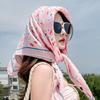 New Spain Garden Floral Square Cotton Viscose Shawl Scarf High Quality Print Soft Shawls And Wraps Bufandas Muslim Hijab 90*90Cm