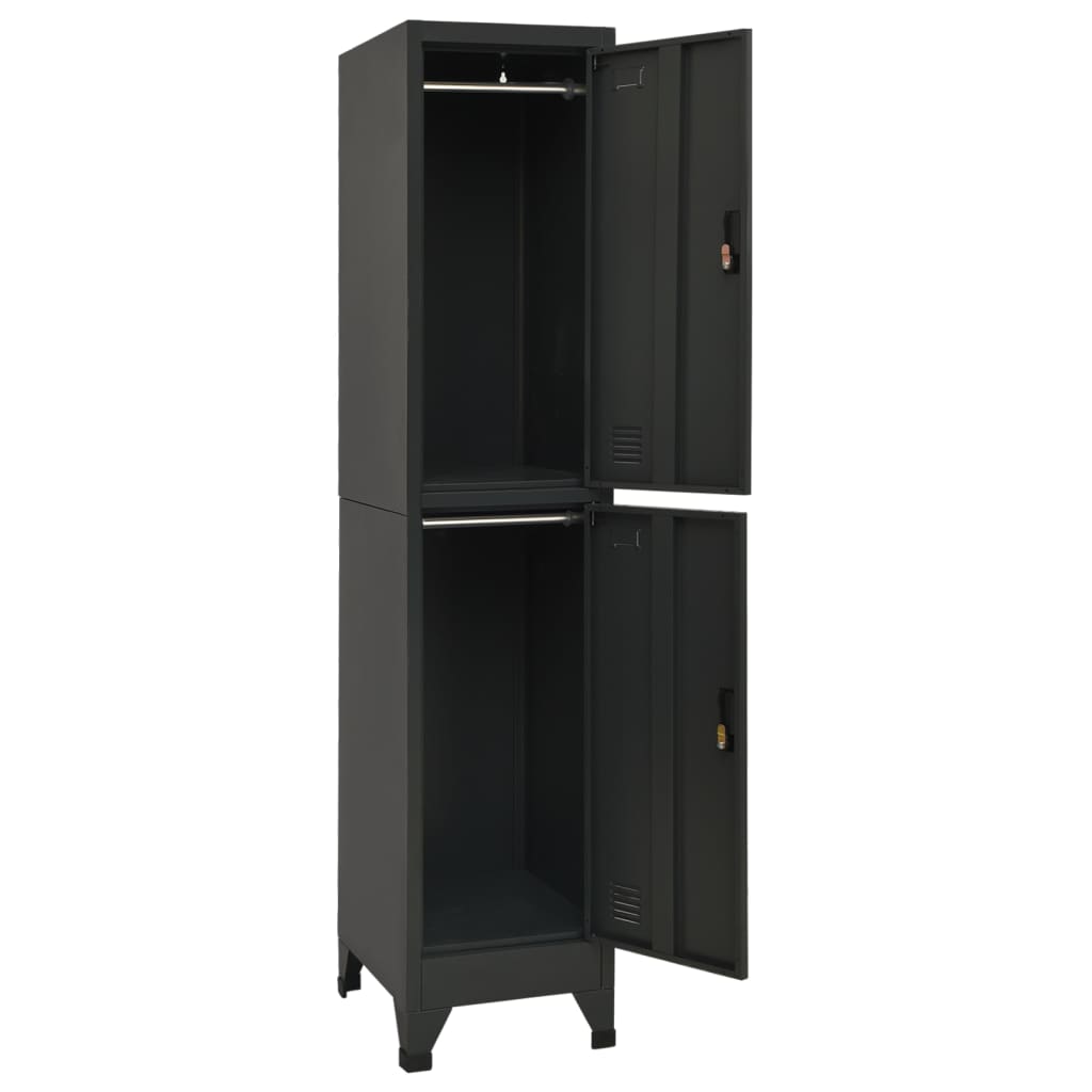 Locker Cabinet Anthracite Grey 38 x 45 x 180 cm Steel
