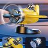 Rotating Solar Powered Propeller Fighter Car Ornament for Vehicle Display