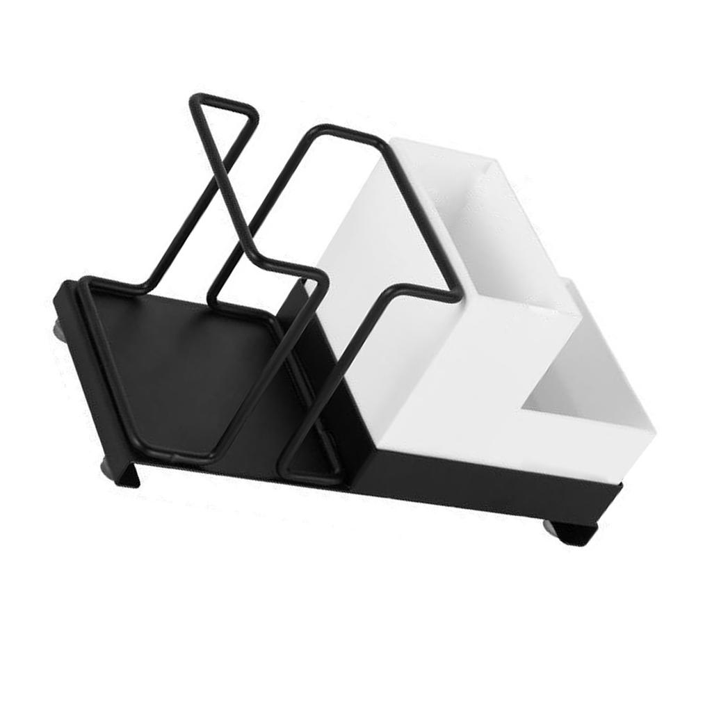 Disposable Cup Holder Prevent Slip Disposable Coffee Cup Dispenser with Tea Bag Box for Home Bar Counter