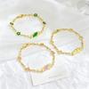 New Arrivals Pink Green Enamel Art St. Jude Rhinestone Flower Chain Bracelet Classic for Women Girl Party Religious Jewelry Gift