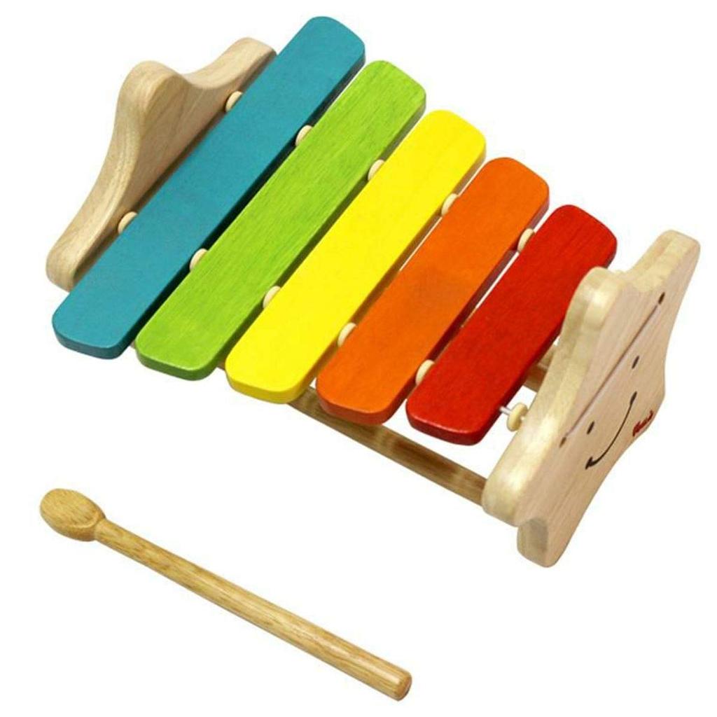 Edutē Boiler Smiley Xylophon, Xylophon, Holzspielzeug, Lernspielzeug, Musikinstrument, Klangspielzeug, Geburtstagsgeschenk für 1-Jährige, Jungen und Mädchen