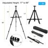PATIKIL Painting Easel Stand, 17" to 66" Adjustable Aluminum Metal Tripod Artist Display Easel for Table/Flow Painting, with Portable Bag, Black