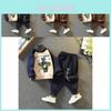 Cozy Thick Cotton Boys Winter Hoodie And Pants Set For Kids Aged 3 To 8 Years